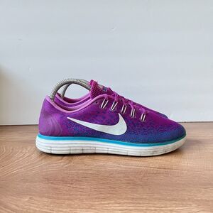 Nike Free RN Distance 827116-501 Purple Blue Running Shoes Women's Size US 8.5